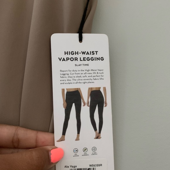 NWOT Alo Yoga High Waist Vapor Leggings - Sz S - Picture 4 of 7